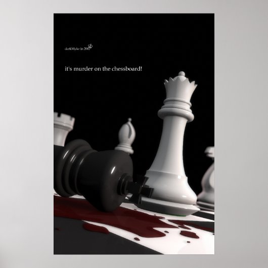 Mord auf dem Schachbrett - Drucken Poster (Vorne)