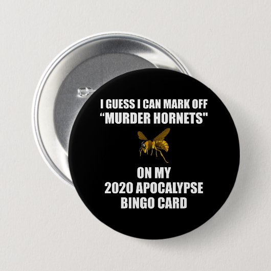 Mord Hornets 2020 Apokalypse Bingo Button (Vorne & Hinten)