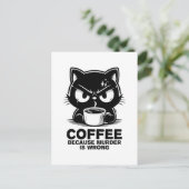 Mord ist falsch feiertagspostkarte (Stehend Vorderseite)