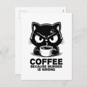 Mord ist falsch feiertagspostkarte (Vorne/Hinten)