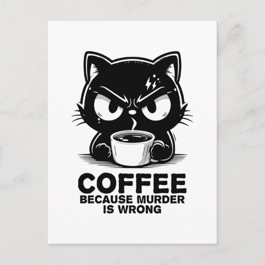 Mord ist falsch feiertagspostkarte (Vorderseite)