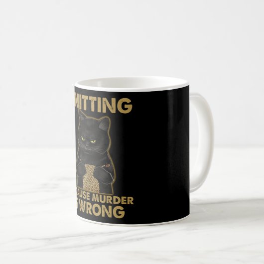 Mord ist falsch kaffeetasse (VorderseiteRechts)