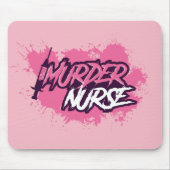 Mord-Krankenschwester platsches Mousepad - Rosa (Vorne)