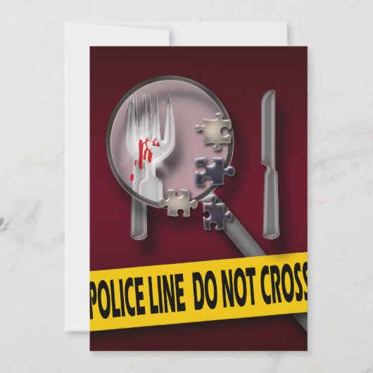 Mord-Mysterium-Bordeaux-Verbrechen Geburtstag Einladung (Vorderseite)