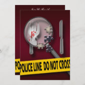 Mord-Mysterium-Bordeaux-Verbrechen Geburtstag Einladung (Vorne/Hinten)