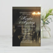 Mord-Mysterium lädt zur Kriminalitätsforschung ein Einladung (Stehend Vorderseite)