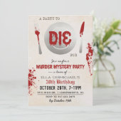Mord Mystery Birthday Einladung (Stehend Vorderseite)