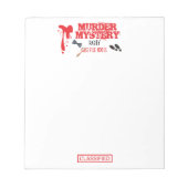 Mord Mystery Birthday Party Case Files Falten Notizblock (Vorderseite)