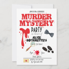 Mord Mystery Birthday Party Einladung