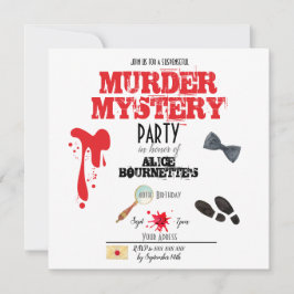 Mord Mystery Birthday Party Einladung Postkarte