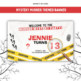 Mord Mystery Bloody Crime Scene Spaß Banner