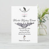 Mord Mystery Dinner Einladung (Stehend Vorderseite)