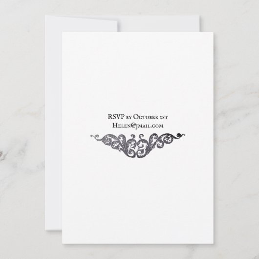 Mord Mystery Dinner Einladung (Rückseite)