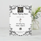 Mord Mystery Dinner Einladung (Stehend Vorderseite)