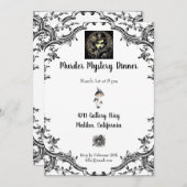 Mord Mystery Dinner Einladung (Vorne/Hinten)