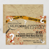 Mord Mystery Dinner Geburtstagsparty Einladungen (Vorne/Hinten)