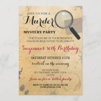 Mord Mystery Dinner Party Clues Einladung