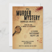 Mord Mystery Dinner Party Einladung (Vorderseite)