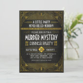Mord Mystery Dinner Party Einladung (Stehend Vorderseite)