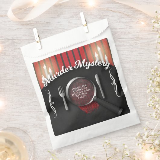 Mord Mystery Dinner Theater Party Geschenktütchen (Ausgeschnitten)