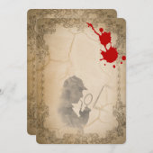 Mord Mystery fordert Vintage Vorlage (Vorne/Hinten)