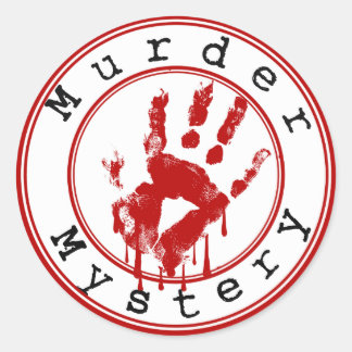 Mord Mystery Genre Round Book Cover Aufkleber