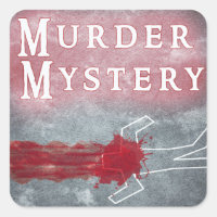 Mord Mystery Genre Square Book Cover Aufkleber