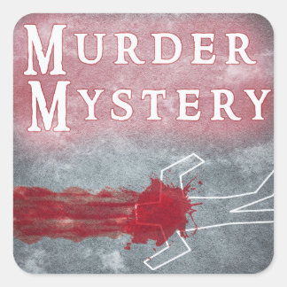 Mord Mystery Genre Square Book Cover Aufkleber