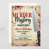 Mord Mystery Party Einladung (Vorne/Hinten)