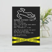 Mord Mystery Party Einladung (Stehend Vorderseite)