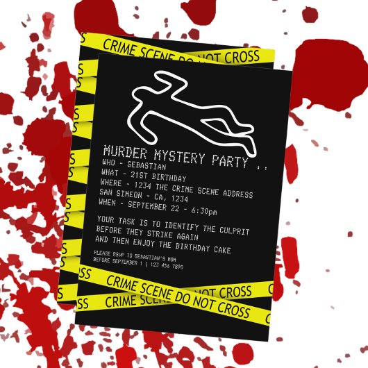 Mord Mystery Party Einladung