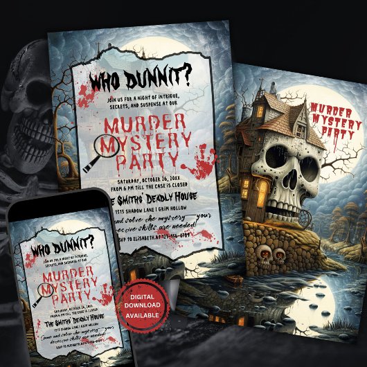 Mord Mystery Party Einladung