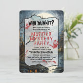 Mord Mystery Party Einladung (Stehend Vorderseite)
