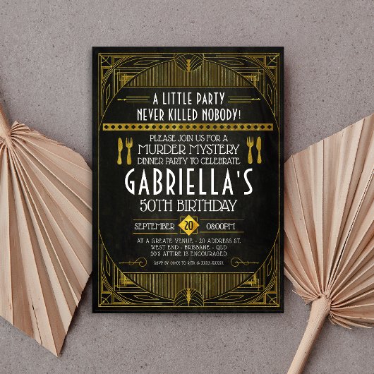 Mord Mystery Party Geburtstag Einladung