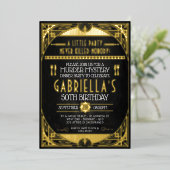 Mord Mystery Party Geburtstagsfoil Einladung (Stehend vorne)