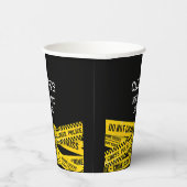 Mord-Mystery-Party mit gelben Polizeibändern Pappbecher (Rechts)