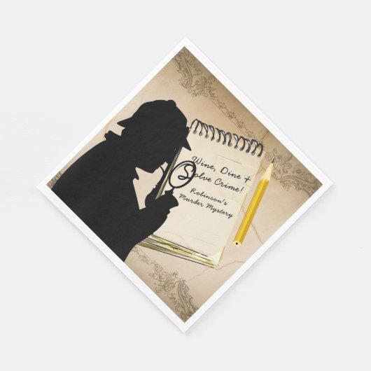 Mord Mystery Party Napkins Personalisiert 2 Serviette (Ecke)