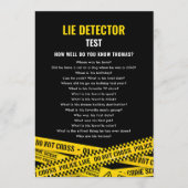 Mord Mystery Party Quiz mit Crime Scene Tapes Einladung (Vorderseite)