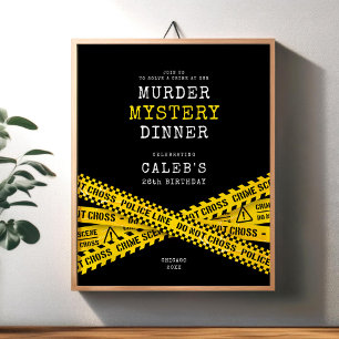 Mord-Mystery-Party Willkommensplakat Poster