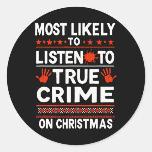Mord Mystery Podcast Weihnachten - am wahrscheinli Runder Aufkleber