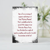 Mord Mystery Save the Date Party (Stehend Vorderseite)