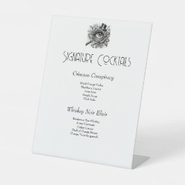 Mord Mystery Signature Cocktails Sockelschild