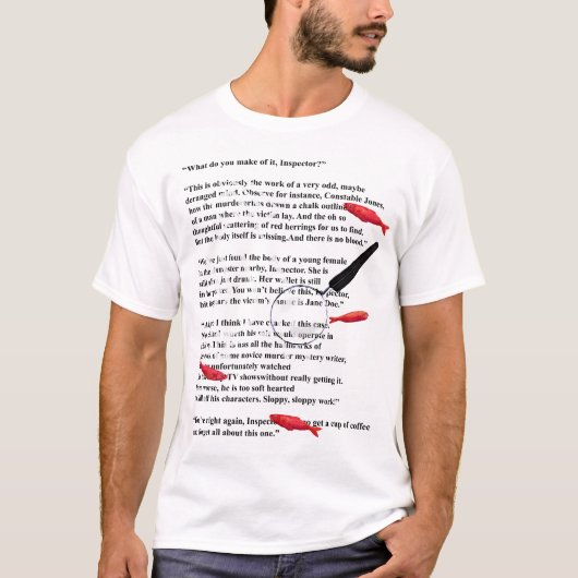 Mord-Mystery-Writer Witz T-Shirt (Vorderseite)