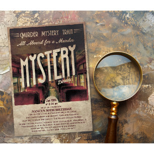 Mord-Mystery-Zug-Einladung Einladung