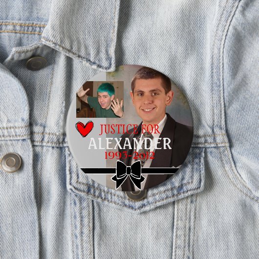 Mord-Opfer-Gerechtigkeit Button (Beispiel)