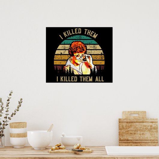 Mord Sie schrieb Vintag Poster (Küche)