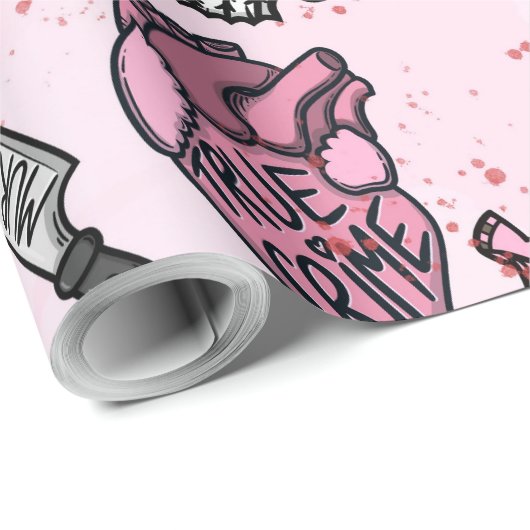 Mord und Spooky Geschenkpapier (Rolleneckpunkt)