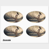 Mord versucht ovaler aufkleber (Blatt)