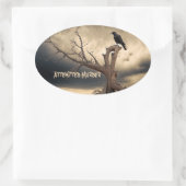 Mord versucht ovaler aufkleber (Tasche)