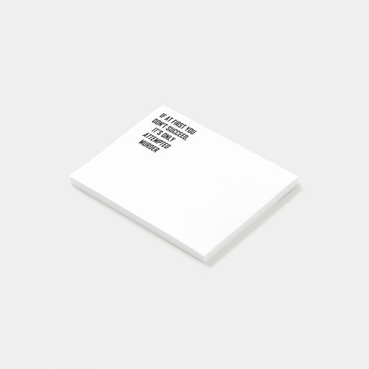 Mord versucht post-it klebezettel (angewinkelt)